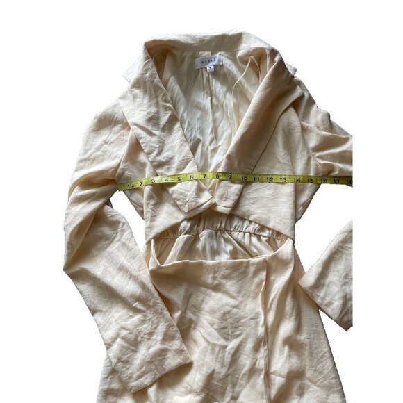 Anthropologie Mable dress Front Cutout ivory cream dress Size M missing button - Picture 4 of 7